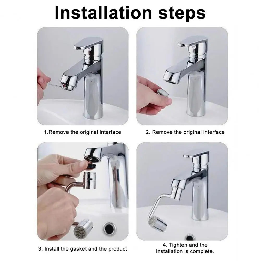 Rotatable Mechanical Arm Faucet, Multi-Functional Adapter Head For Sinks