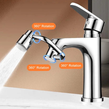 Rotatable Mechanical Arm Faucet, Multi-Functional Adapter Head For Sinks