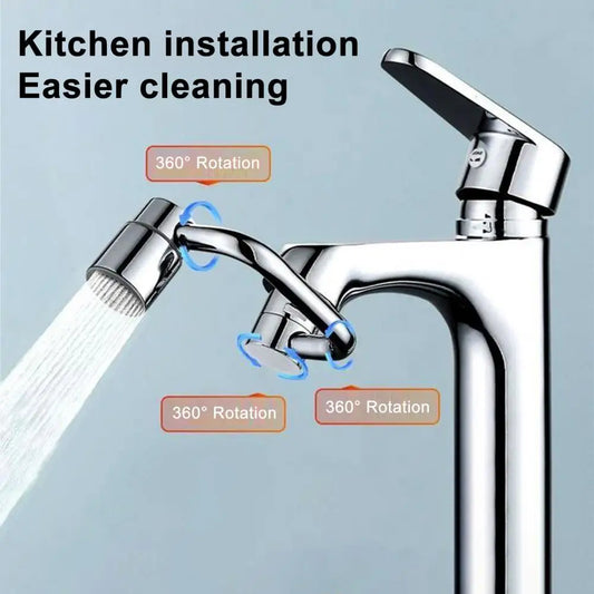 Rotatable Mechanical Arm Faucet, Multi-Functional Adapter Head For Sinks